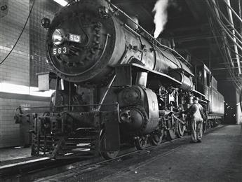 O. WINSTON LINK (1914-2001) A group of 5 photographs depicting scenes with Locomotives 104 and 563.